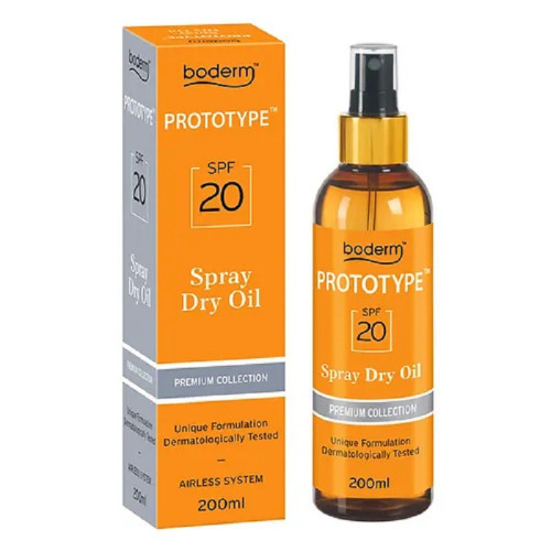 Purškiamas sausas aliejus kūnui SPF20  Boderm PROTOTYPE 200 ml