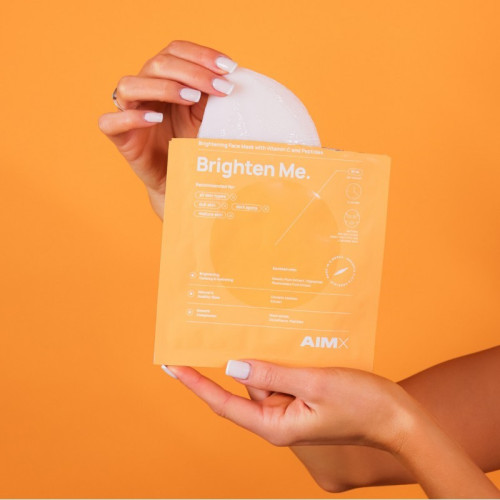 Greito poveikio skaistinanti lakštinė veido kaukė su vitaminu C AIMX Brighten Me 25 ml