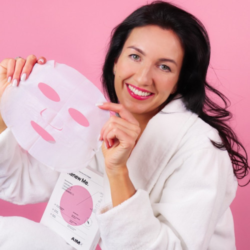 Greito poveikio  lakštinė veido kaukė su peptidais ir kolagenu AIMX Renew Me Anti-aging 25 ml