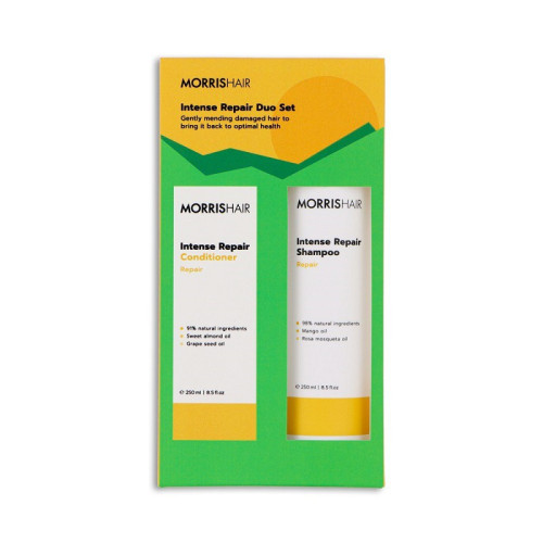 Pažeistų plaukų priežiūros priemonių rinkinys MORRISHAIR Intense Repair Duo Set 2x250ml