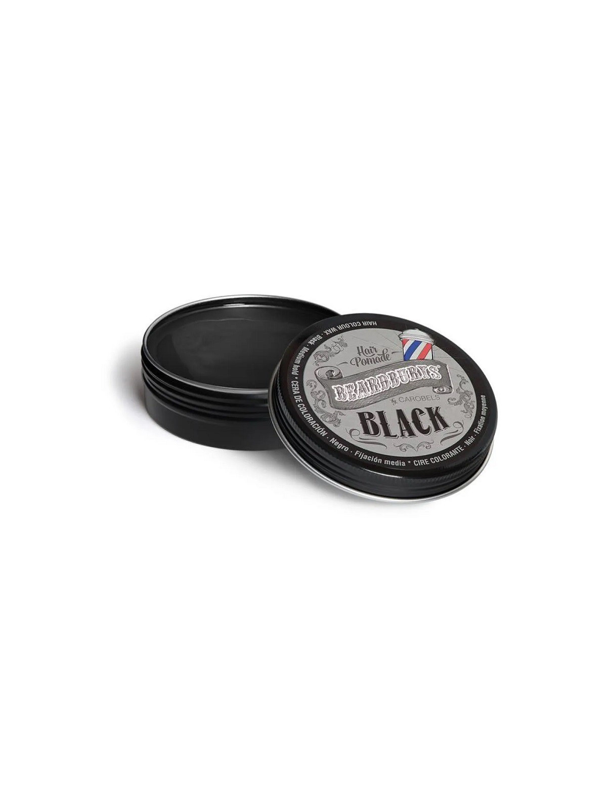Juodos spalvos dažanti pomada Beardburys Black Color Pomade 100 ml