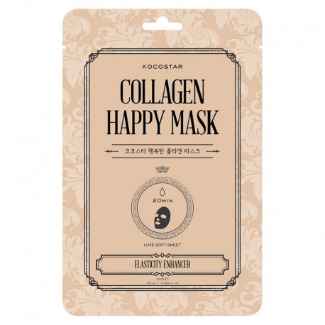 Maitinamoji lakštinė veido kaukė  KOCOSTAR Collagen Happy Mask 1 vnt