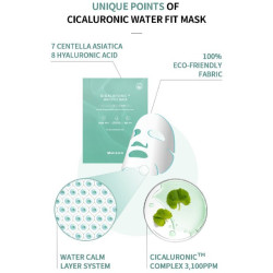 Veido kaukė su azijine centele ir hialurono rūgštimi Mizon Cicaluronic Water Fit Mask 24 g