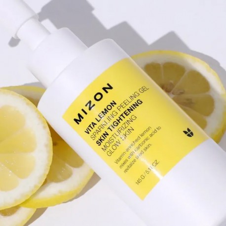 Valomasis veido odos šveitiklis - gelis Mizon Vita Lemon Sparkling Peeling Gel 150 g