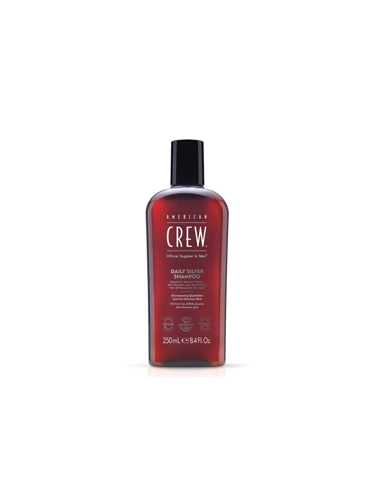Kasdienis šampūnas žiliems plaukams American Crew Daily Silver Shampoo 250 ml