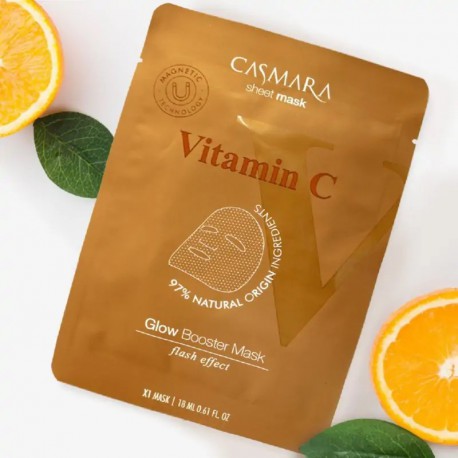 Skaistinamoji veido kaukė Casmara Glow Booster Sheet Mask Vitamin C
