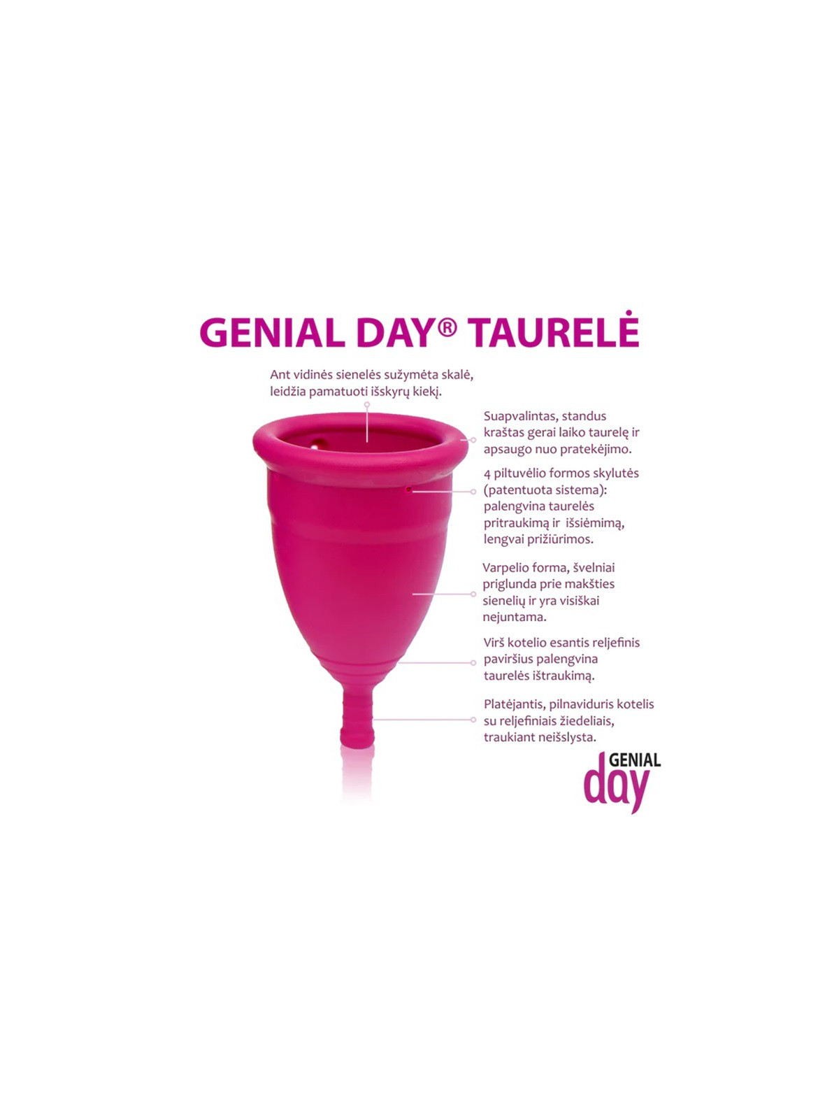 Menstruacinė taurelė Gentle Day Genial Menstrual Cup