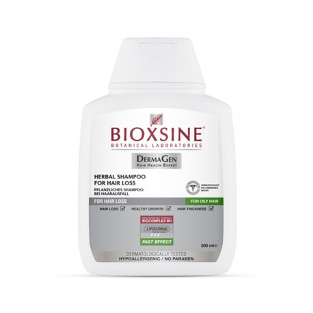 Šampūnas nuo plaukų slinkimo riebiems plaukams Biota Bioxsine Dermagen Anti-Hair loss Herbal Shampoo For Oily Hair 300ml