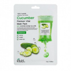 Ekel Cucumber Premium Vital Mask Veido kaukė su agurkų ekstraktu