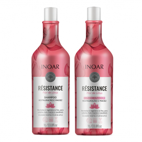 Inoar Plaukus drėkinantis priemonių rinkinys Resistance Flor de Lotus Duo Kit