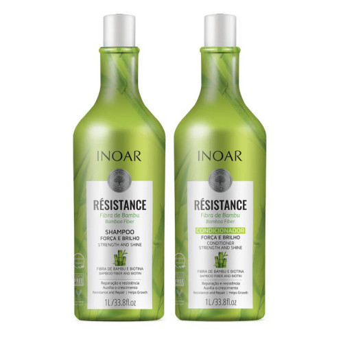 Inoar Plaukus stiprinantis priemonių rinkinys Resistance Fibra de Bambu Duo Kit