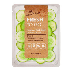 TONYMOLY Lakštinė veido kaukė su agurkų ekstraktu Fresh To Go Cucumber Mask Sheet