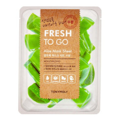 TONYMOLY Lakštinė veido kaukė su alavijų ekstraktu Fresh To Go Aloe Mask Sheet
