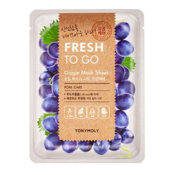 TONYMOLY Lakštinė veido kaukė su vynuogių ekstraktu Fresh To Go Grape Mask Sheet