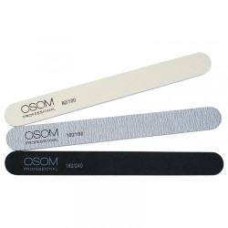 OSOM Professional Dildžių nagams rinkinys Emery Staright Shape Nail Files Kit