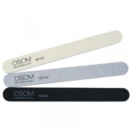 OSOM Professional Dildžių nagams rinkinys Emery Staright Shape Nail Files Kit