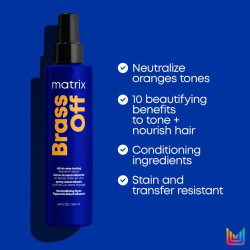 Matrix Geltonį neutralizuojantis purškiklis Total Results Brass Off All-In-One Toning Leave In Spray