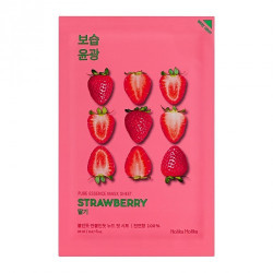 Holika Holika Lakštinė veido kaukė su braškių ekstraktų Pure Essence Mask Sheet Strawberry