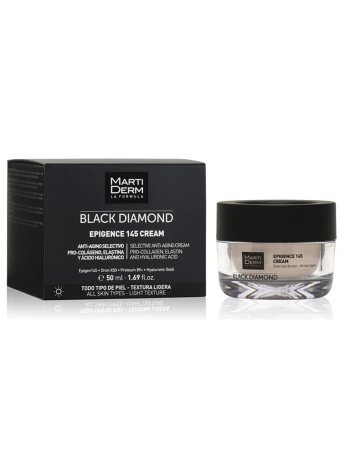 MartiDerm Išskirtinis odos senėjimą stabdantis dieninis kremas Black Diamond Epigence 145 Cream