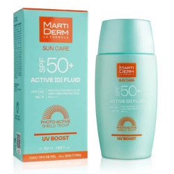 MartiDerm Intensyvaus poveikio fluidinis veido kremas nuo saulės 50 SPF Active D Fluid SPF50