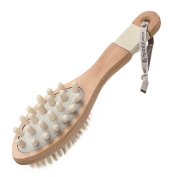 Hydrea London Masažinis šepetys Dual Use Body Brush Natural Bristle