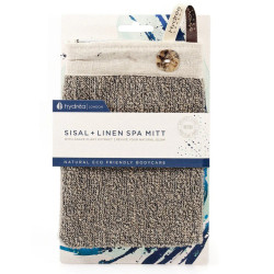 Hydrea London Kūno šveitimo pirštinė Sisal + Unbleached Linen SPA Mitt