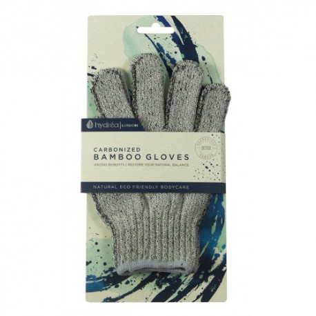 Hydrea London Šveičiamosios karbonizuotos bambuko pirštinės Carbonized Bamboo Exfoliating Gloves