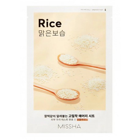 Missha Veido kaukė su ryžių ekstraktu Airy Fit Sheet Mask Rice