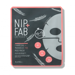 NIP + FAB Giliai valanti lakštinė veido kaukė Mandelic + Charcoal Fix Mud Sheet Mask