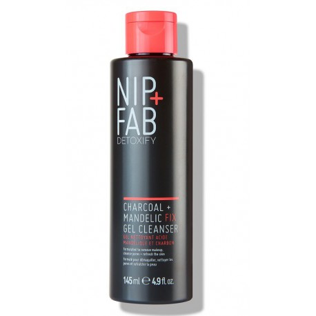 NIP + FAB Giliai valantis veido prausiklis Mandelic + Charcoal Fix Cleanser