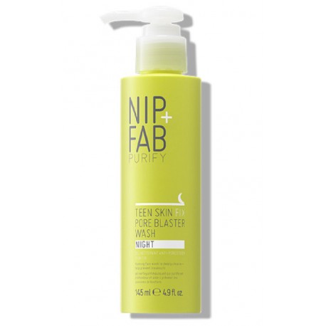 NIP + FAB Naktinis veido prausiklis probleminei odai Teen Skin Fix Pore Blaster Wash Night