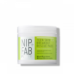 NIP + FAB Valomieji padeliai probleminei veido odai Teen Skin Fix Breakout Rescue Pads