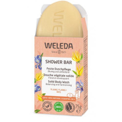 Weleda Dušo muilas su kvapiosiomis kanangomis ir vilkdalgiais Shower Bar Solid Body Wash Ylang Ylang & Iris