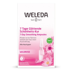 Weleda Laukinių rožių koncentratas nuo raukšlių ampulėse Wild Rose 7-Day Smoothing Ampoules