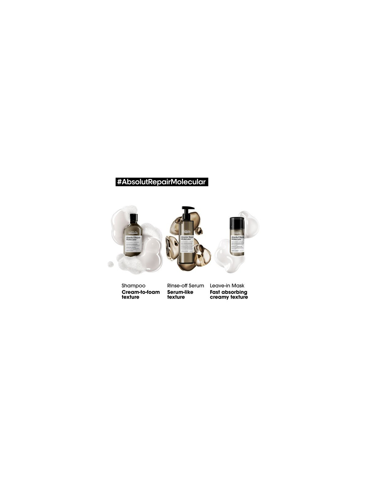 L'Oréal Professionnel Plaukų molekulinę struktūrą atstatančių priemonių rinkinys Serie Expert Absolut Repair Molecular Kit