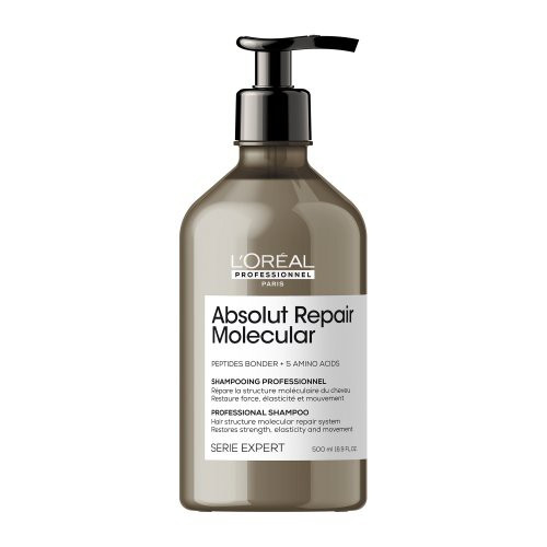 Molekulinę struktūrą atstatantis šampūnas pažeistiems plaukams Serie Expert  Absolut Repair Molecular Sham