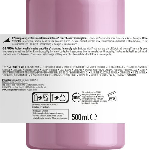 L'Oréal Professionnel Glotninamasis nepaklusnių plaukų šampūnas Liss Unlimited Shampoo