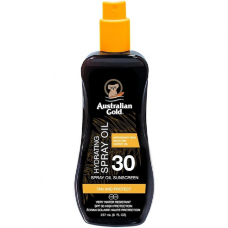 Australian Gold Purškiama apsauga nuo saulės su morkų sėklų aliejumi SPF30 Spray with Carrot Oil