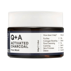 Q+A Aktyvintos anglies veido kaukė Activated Charcoal Face Mask