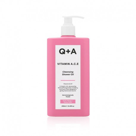 Q+A Valomasis dušo aliejus Vitamin A.C.E Cleansing Shower Oil
