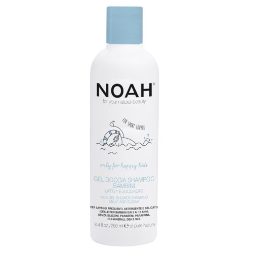 Noah Vaikiškas plaukų šampūnas ir dušo gelis su pienu ir cukrumi Kids Gel Shower Shampoo Milk* And Sugar