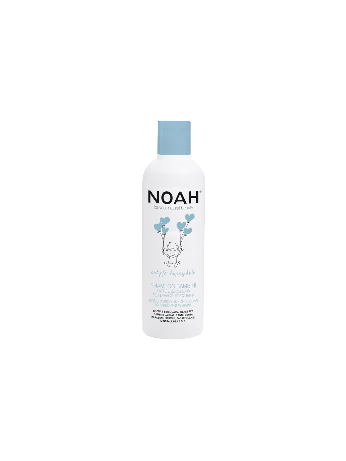 Noah Vaikiškas maitinamasis šampūnas su pienu ir cukrumi dažnam naudojimui Kids Shampoo Milk And Sugar For Frequent Washing