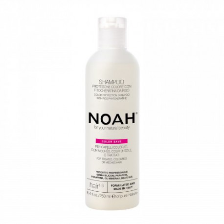 Noah Šampūnas dažytiems ir sruogelėmis dažytiems plaukams 1.6 Color Protection Shampoo With Fitokeratine From Rice