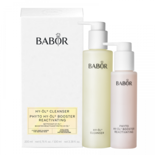 Babor Veido valymo rinkinys brandžiai odai HY-ÖL Cleanser & Phyto HY-ÖL Booster Reactivating