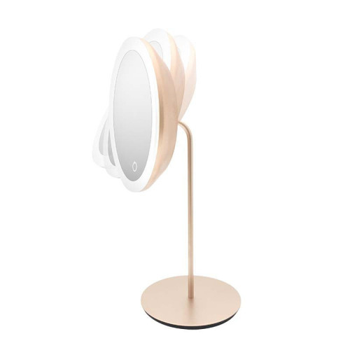 Be Osom LED Table Mirror Matte Champagne Veidrodis ant kojelės 