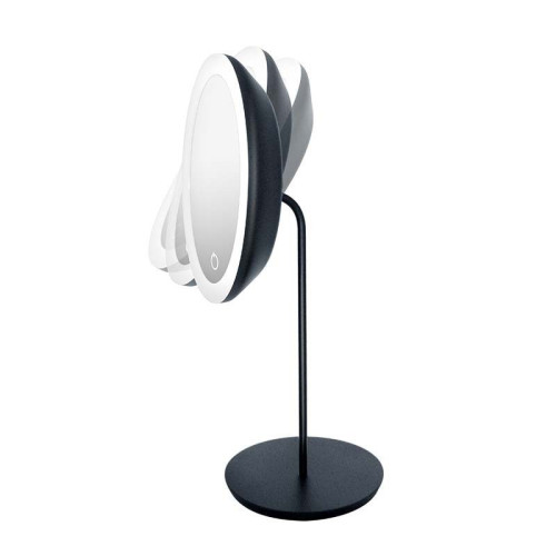 Be Osom LED Table Mirror Matte Black Veidrodis ant kojelės 