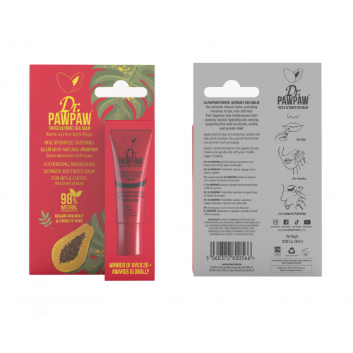 Dr.PAWPAW Daugiafunkcis lūpų balzamas su spalva Tinted Ultimate Red Balm