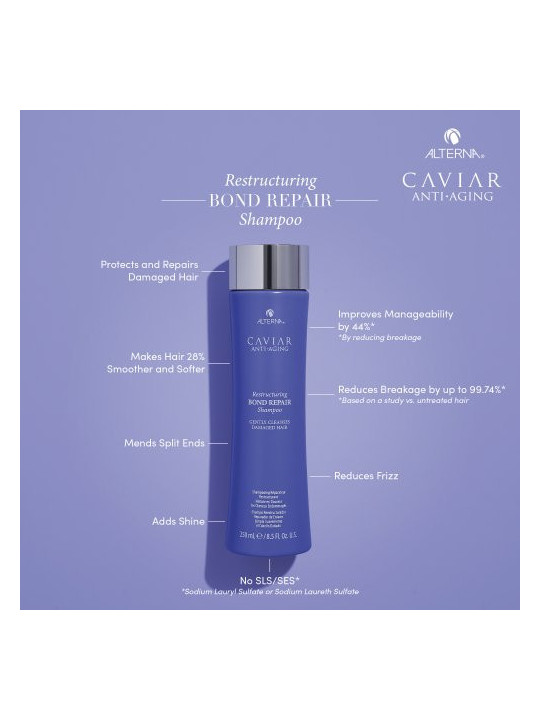 Alterna Atkuriamasis ir glotninamasis plaukų šampūnas Caviar Restructuring Bond Repair Shampoo