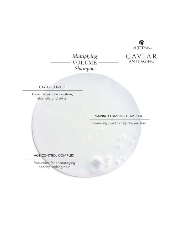 Alterna Purumo ir apimties suteikiantis plaukų šampūnas Caviar Multiplying Volume Shampoo