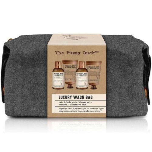 Baylis & Harding Kūno priežiūros rinkinys The Fuzzy Duck Bergamot, Hemp & Sandalwood Men's Luxury Wash Bag Gift Set